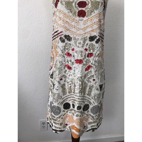 French Connection Adanya Shine Mini Dress Sequin Strappy - Picture 4 of 9